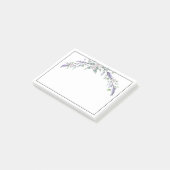 Lavender Ivory Roos en Eucalyptus Post-it® Notes (Schuin)