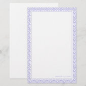Lavender Japans Seigaiha Pattern Briefpapier (Voorkant / Achterkant)