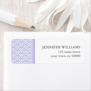 Lavender Japans Seigaiha Pattern Etiket