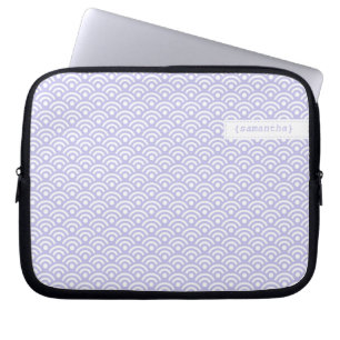 Lavender Japans Seigaiha Pattern Laptop Sleeve
