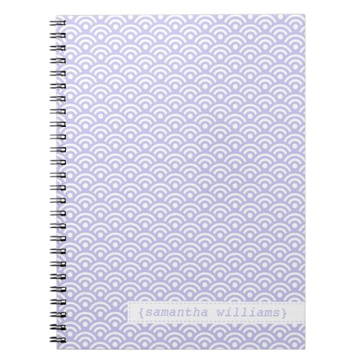 Lavender Japans Seigaiha Pattern Notitieboek (Voorkant)