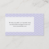 Lavender Japans Seigaiha Pattern Visitekaartje (Achterkant)