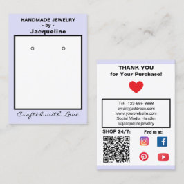 Lavender Jewelry Earrings Social QR Code Visitekaartje