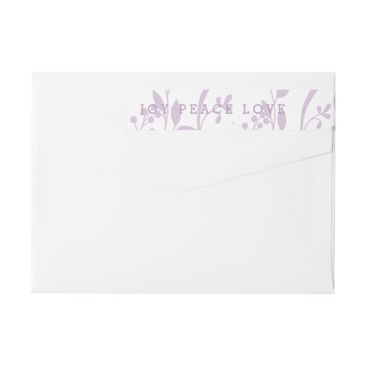 Lavender Joy Peace Love Holiday Wraparound Label (Achterkant)