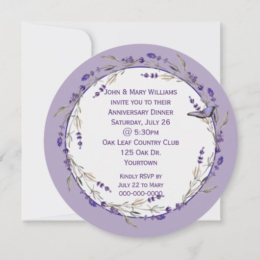 Lavender Jubileum, wit Kaart (Achterkant)