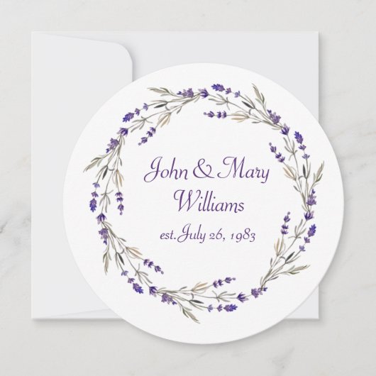 Lavender Jubileum, wit Kaart (Voorkant)