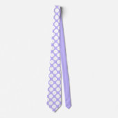 Lavender Jumbo Polka Dots Custom Necktie Stropdas (Voorkant)