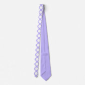 Lavender Jumbo Polka Dots Custom Necktie Stropdas (Achterkant)