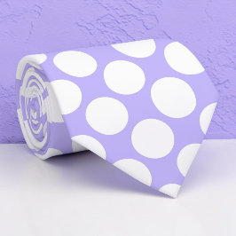 Lavender Jumbo Polka Dots Custom Necktie Stropdas