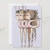 Lavender Jump & Tumble Gymnastics 4th Birthday Kaart (Achterkant)