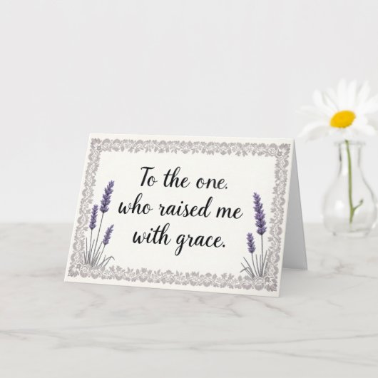 Lavender Kader Hief Me Op met Gratie Mama Kaart (Kleine Plant)