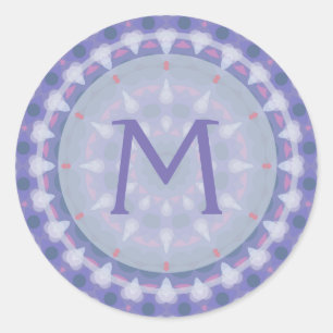 Lavender Kaleidoscope Monogram Sticker