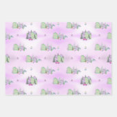 Lavender Kerstdorp Inpakpapier Vel (Voorkant 3)