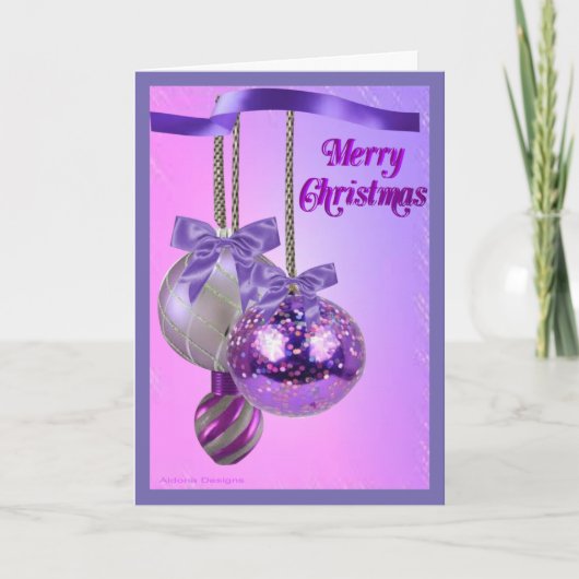 Lavender Kerstkaart Feestdagen Kaart (Voorkant)