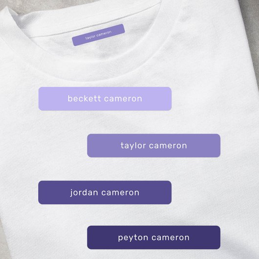 Lavender Kinder Naam IJzer op Kleding Labels