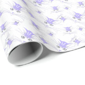 Lavender Kitty Cat Faces Wrapping Paper Cadeaupapier (Rol Hoek)