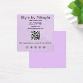 Lavender Lace Beautician Customer Rewards Card Vierkante Visitekaartjes (Bureau)