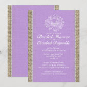 Lavender Lace Bridal Shower Invitations Kaart (Voorkant / Achterkant)