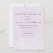 Lavender Lace Wedding Invitation Kaart (Voorkant)