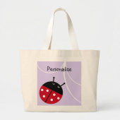 Lavender Lady Bug Totebag Grote Tote Bag (Voorkant)