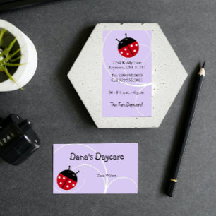 Lavender Ladybug Daycare Visitekaartje