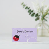Lavender Ladybug Daycare Visitekaartje (Staand voorkant)