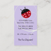 Lavender Ladybug Daycare Visitekaartje (Achterkant)