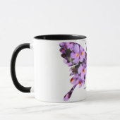Lavender Lantana Flowers op een koffie-Mok Mok (Links)