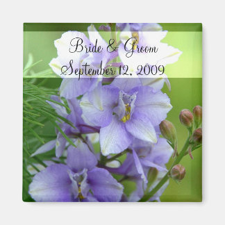 Lavender Larkspur Wedding Magneet