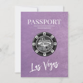 Lavender Las Vegas Passport Bewaar de datum Save The Date (Voorkant)