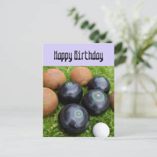 Lavender Lawn Bowls, Flat Birthday Kaart