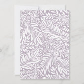 Lavender Leaf Floral Baby shower Invitation Kaart (Achterkant)