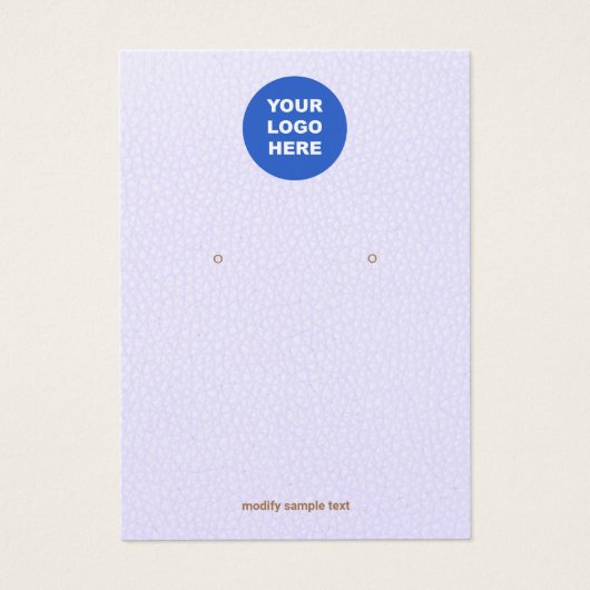 Lavender Leather Add Logo Earling Display Kaart (Voorkant)