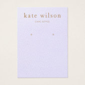 Lavender Leather (afbeelding) Earring Display Card Visitekaartje (Voorkant)