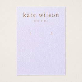 Lavender Leather (afbeelding) Earring Display Card Visitekaartje