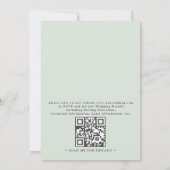 Lavender Leaves Rustic Elegant QR Code Wedding Kaart (Achterkant)