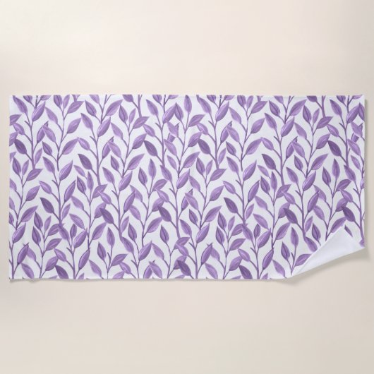 Lavender Leaves Strandlaken (Voorkant)