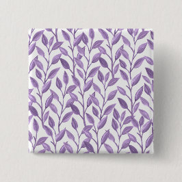 Lavender Leaves Vierkante Button 5,1 Cm