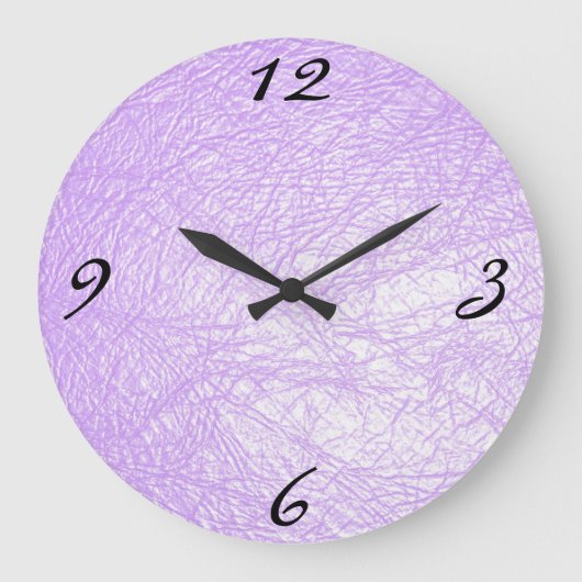 lavender leder textuur grote klok (Voorkant)