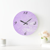 lavender leder textuur grote klok (Huis)