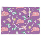 Lavender Leo Zodiac Pattern Aesthetic Groot Cadeauzakje (Achterkant)