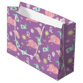 Lavender Leo Zodiac Pattern Aesthetic Groot Cadeauzakje (Voorkant Gekanteld)