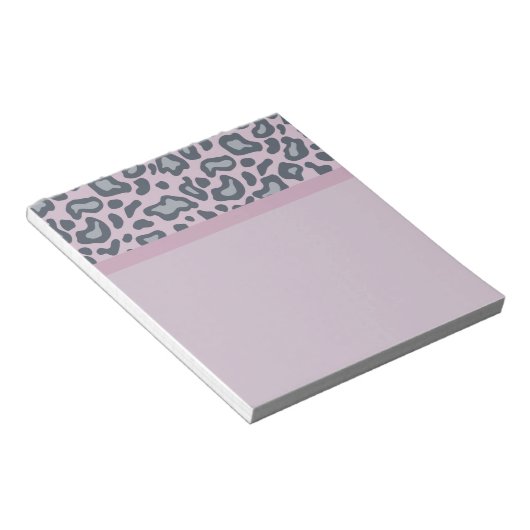 Lavender Leopard Print Notitieblok (Schuin)
