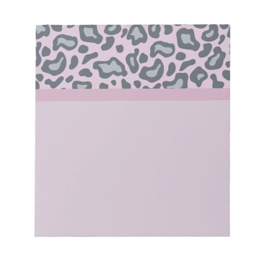 Lavender Leopard Print Notitieblok (Voorkant)