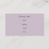 Lavender Leopard Print Visitekaartje (Achterkant)