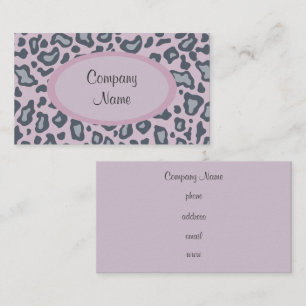 Lavender Leopard Print Visitekaartje