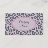Lavender Leopard Print Visitekaartje (Voorkant)