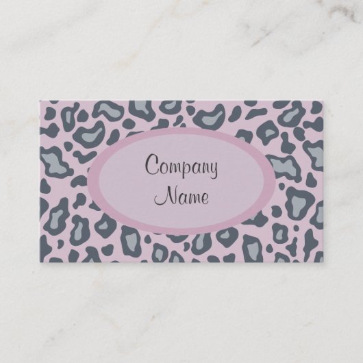 Lavender Leopard Print Visitekaartje (Voorkant)