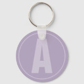 Lavender Letter Monogram Paars Initiaal Sleutelhan Sleutelhanger (Voorkant)