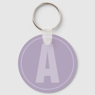 Lavender Letter Monogram Paars Initiaal Sleutelhan Sleutelhanger